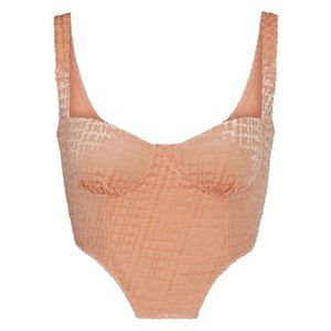 NWT Skims Velvet Peach Corset Top